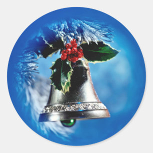 Silberne Bell Runder Aufkleber