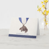 Silberne Biber-Glückwunsch-Karte Karte (Gelbe Blume)