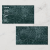 Silberne Birke - dunkles aquamarines Grün Visitenkarte (Vorne/Hinten)
