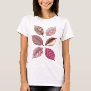Silberne BLÄTTER IN UNTERSCHIEDLICHEN SCHATTIERUNG T-Shirt