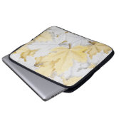 Silberne Blätter Laptop-Sieb Laptopschutzhülle (Vorne Knopf)