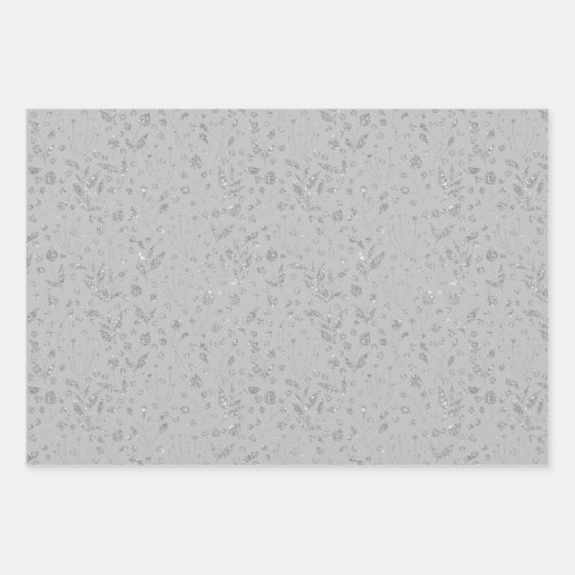 Silberne Blätter Schwarz und Grau (Vorderseite 3)