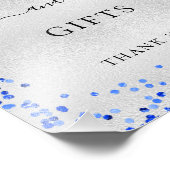 Silberne blaue Hochzeitskarten Geschenke Fotodruck (Ecke)