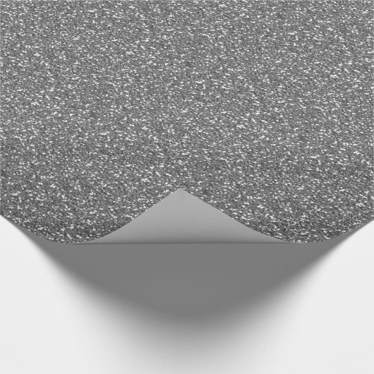 Silberne Bling Eleganz Geschenkpapier (Ecke)