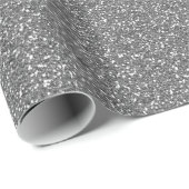 Silberne Bling Eleganz Geschenkpapier (Rolleneckpunkt)