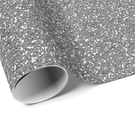 Silberne Bling Eleganz Geschenkpapier (Rolleneckpunkt)