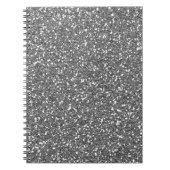 Silberne Bling Eleganz Notizblock (Vorderseite)