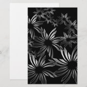 Silberne Blume Briefpapier (Vorne/Hinten)