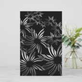 Silberne Blume Briefpapier (Stehend Vorderseite)