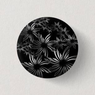 Silberne Blume Button