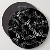 Silberne Blume Button (Vorne & Hinten)