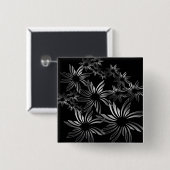 Silberne Blume Button (Vorne & Hinten)