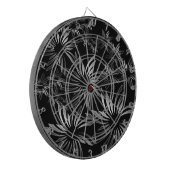 Silberne Blume Dartscheibe (Vorderseite Links)