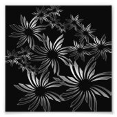 Silberne Blume Fotodruck (Vorne)