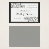 Silberne Blume Gastgeschenk Hochzeit Geschenktaste (Vorne & Hinten)