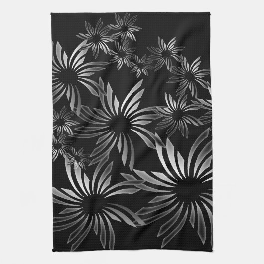 Silberne Blume Küchentuch (Vertikal)