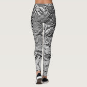 Silberne Blume Leggings (Rückseite)