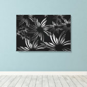 Silberne Blume Leinwanddruck (Insitu (Holzboden))