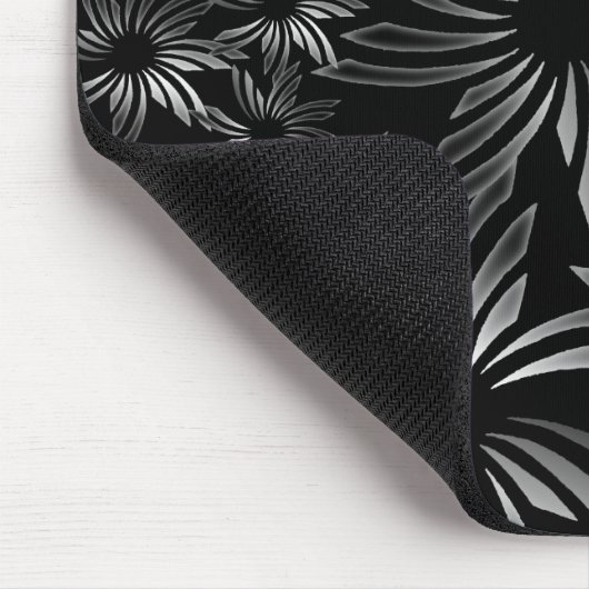 Silberne Blume Mousepad (Ecke)