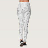 Silberne Blüte Leggings (Rückseite)