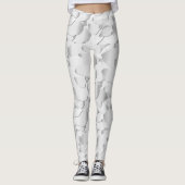 Silberne Blüte Leggings (Vorderseite)