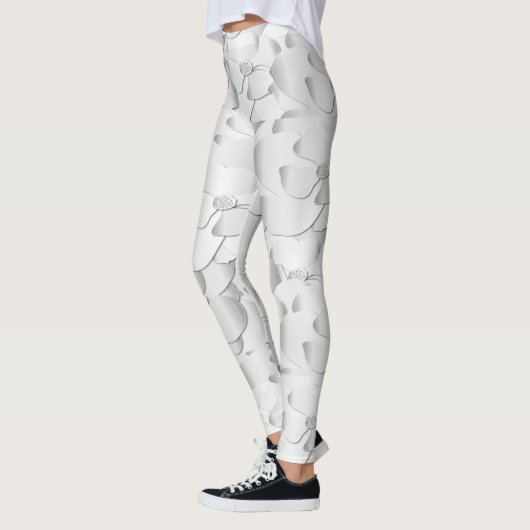 Silberne Blüte Leggings (Links)