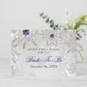 silberne Brautparty-Ratschläge und Well-Wishings-K Einladung (Stehend Vorderseite)