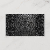 Silberne Chainmail Fliese 196 Visitenkarte (Rückseite)