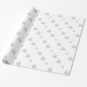 Silberne Christliche Hochzeitszange Geschenkpapier