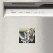 Silberne Cowboystiefel Magnet (In Situ (Geschirrspüler))