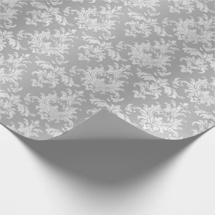 Silberne Damastene 25. Hochzeitstag Geschenkpapier