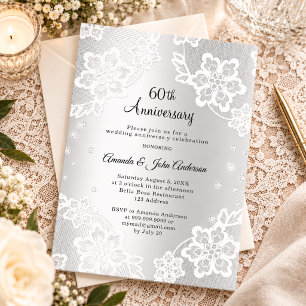 Silberne Diamantene 60. Hochzeitstag Einladung