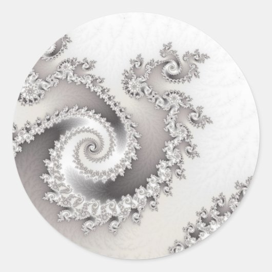 Silberne dreifache Rotations-Aufkleber Runder Aufkleber (Vorderseite)