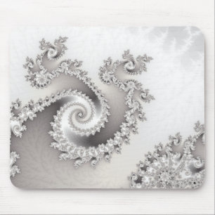 Silberne Dreifachwirbel-Mauspad Mousepad