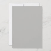Silberne düstere Winterhochzeit Einladung (Rückseite)