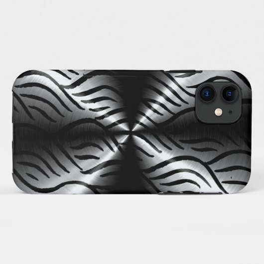 Silberne Edelstahlelemente Case-Mate iPhone Hülle (Rückseite (Horizontal))