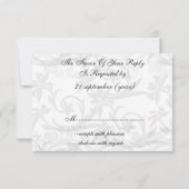 silberne Eiffelturm, französischer uAwg 3,5 x 5 RSVP Karte (Rückseite)