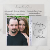 Silberne Einladung (Vorne/Hinten)