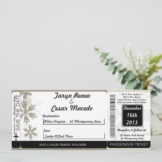 Silberne Einladung (Stehend Vorderseite)