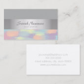 Silberne elegante moderne bunte Süßigkeit des Visitenkarte (Vorne/Hinten)