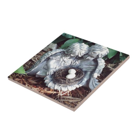 Silberne Engel Fliese (Seite)