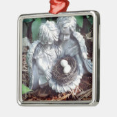 Silberne Engel Ornament Aus Metall (Links)