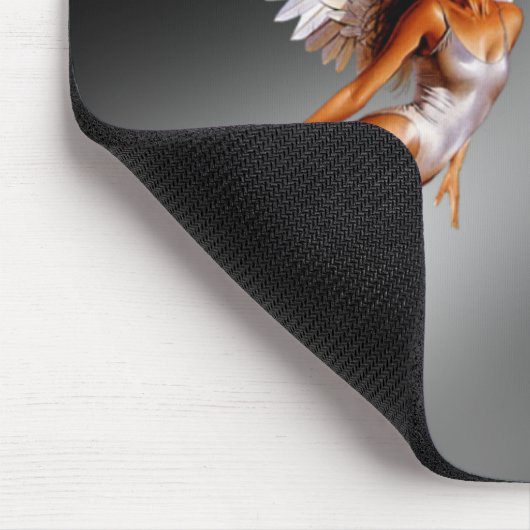 Silberne Engels-Fantasie/Sci FI entwarfen Mousepad (Ecke)