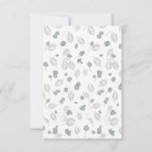 Silberne Eukalyptus-Hochzeit - Save The Date (Rückseite)