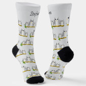 Silberne Eulen Design Personalisiert Socken (Gewinkelt)