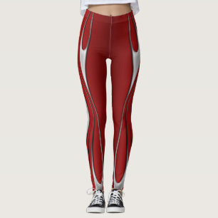 Silberne Flammen, Flammen, Rote Flammen, Flammen Leggings