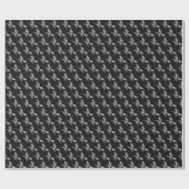 Silberne fliegende Hexe Halloween Geschenkpapier (Flach)