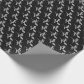 Silberne fliegende Hexe Halloween Geschenkpapier (Ecke)