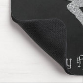 Silberne Fliegende Hexe Halloween Mousepad (Ecke)