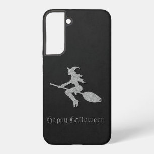 Silberne fliegende Hexe Halloween Samsung Galaxy Hülle